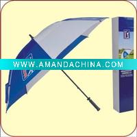 Wholesale 30 inch*8K hand open stick golf umbrella with double layers wind-proof