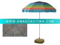 Wholesale rainbow silvering polyester fishing umbrella