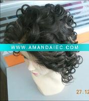 Wholesale 10 inches Indian Remy Human Hair Front Lace Wig--Stock Lace Wigs