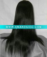 Wholesale High quality and fashion 100% Indian remy human hair wigs silky straight full lace ladies' wigs accept custome