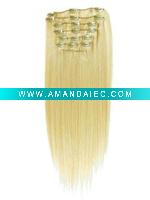 Wholesale remy human hair extensions,clip on hair extension,white hair,customized order
