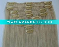 Wholesale Platinum Blonde 60 Remy Human Hair Clip In Extensions