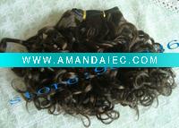 Wholesale fashion mixed color afro curly indian remy human hair weaving