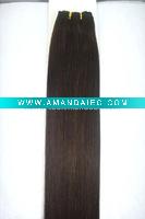 Wholesale remy human hair weft straight hair extension wig 100g