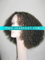 Wholesale Indian Remy human hair wigs afro curl 1#