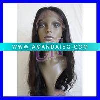 Wholesale Virgin remy Indian 20 natural wave human hair front lace wig