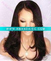 Wholesale 2010 NEW DESIGN 100% Indian remy full lace wig for black women
