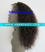 Wholesale soft curl brazilain hair lace front wig