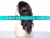 Wholesale 100% Indian human hair full lace wig