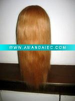 Wholesale 18inch Silky straight Brazilian hair full lace wig