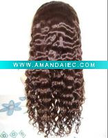 Wholesale Indian remy spain wavy 20inch human hair wig