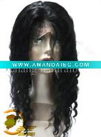 Wholesale 100% remy human hair front lace wig-deep wave lace front wig --22"