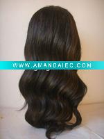 Wholesale fashion22" 1b/30# highlight 100% India remy human hair front lace wig accept paypal