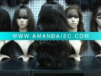 Wholesale indian human hair full lace wig with good wave