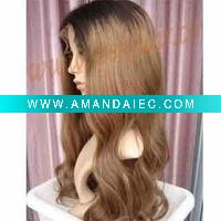 Wholesale Fashion loose curl human hair full lace wigs accept Paypal