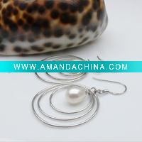 pearl silver earrings wholesale+ratail !EH008