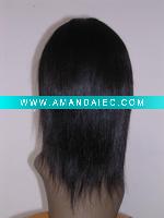 Wholesale indian remy 14inch 1# straight full lace wig