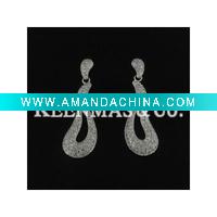 Wholesale micro-pave silver earrings.ck jewelry