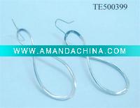 Wholesale numerals "8" simple silver earrings