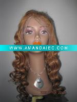 Wholesale human hair wave 27# full lace wig