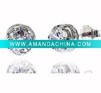 Wholesale 2010 hot selling fashion silver earrings
