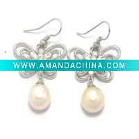 Wholesale 2010 hot selling fashion silver earrings