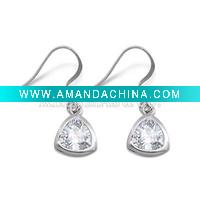 Wholesale Hot fashion 925 sterling silver earrings with cz stone