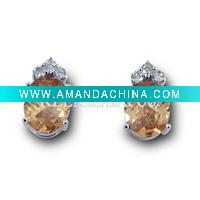 Wholesale Hot fashion 925 sterling silver earrings with cz stone