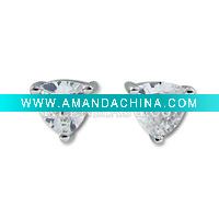 Wholesale Hot fashion 925 sterling silver earrings with cz stone