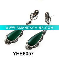 Wholesale 925 silver earring/agate earring/fashion earring/noble earbob/elegant earring(YHE8057)