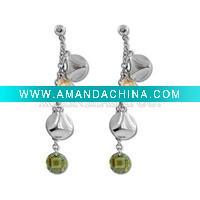 Wholesale Hot fashion 925 sterling silver earrings with cz stone