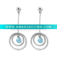 Wholesale Hot fashion 925 sterling silver earrings with cz stone