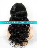 Wholesale 100% human hair high quality fashion curly full lace wig