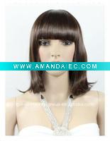 Wholesale Indian hair Silk straight full lace wig,12",#2 SH-6044