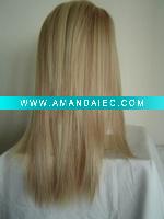 Wholesale silky straight 18 inches highlight Lace wig