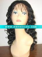 Wholesale Best quality Indian Remy 1# lace wig with baby hair