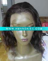 Wholesale In stock body wavy Full Lace Human hair Wig (10#2 bw)--CW001