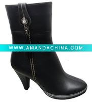 Wholesale fashion high heel woman winter boot ankle boot