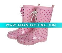 Wholesale beauty&cute children rubber rain boots