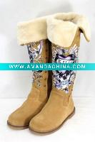 Wholesale Free shipping (minimum:1 piece) guaranteed 100% genuine leather wool winter boot, wholesale and retail boots 5229