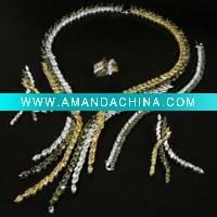 Wholesale 2011 new style fashion silver bridal 4pcs jewelry set