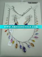 Wholesale 2011 popular sterling silver Wedding jewelry, Bridal jewelry set