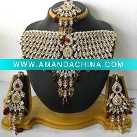 Wholesale bridal necklace indian costume sterling diamond jewelry