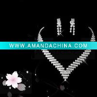 Wholesale rhionestone jewelry set,bridal jewerlry set,necklace set