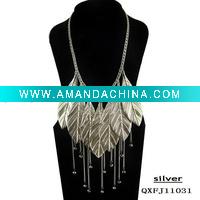 Wholesale Leaf pendant necklace (QXFJ11031)