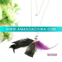 Wholesale 2011 fashion feather necklace (NE3056)