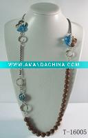 Wholesale Fashion Jewelry Bicolor Rose Necklace