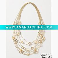 Wholesale beaded long necklace and layer jewelry