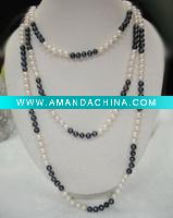 Wholesale very charming ! 160cm off round pearl long necklace