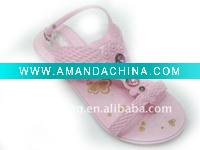 Wholesale 2011 fashion new design girl's pvc flats sandals shoes